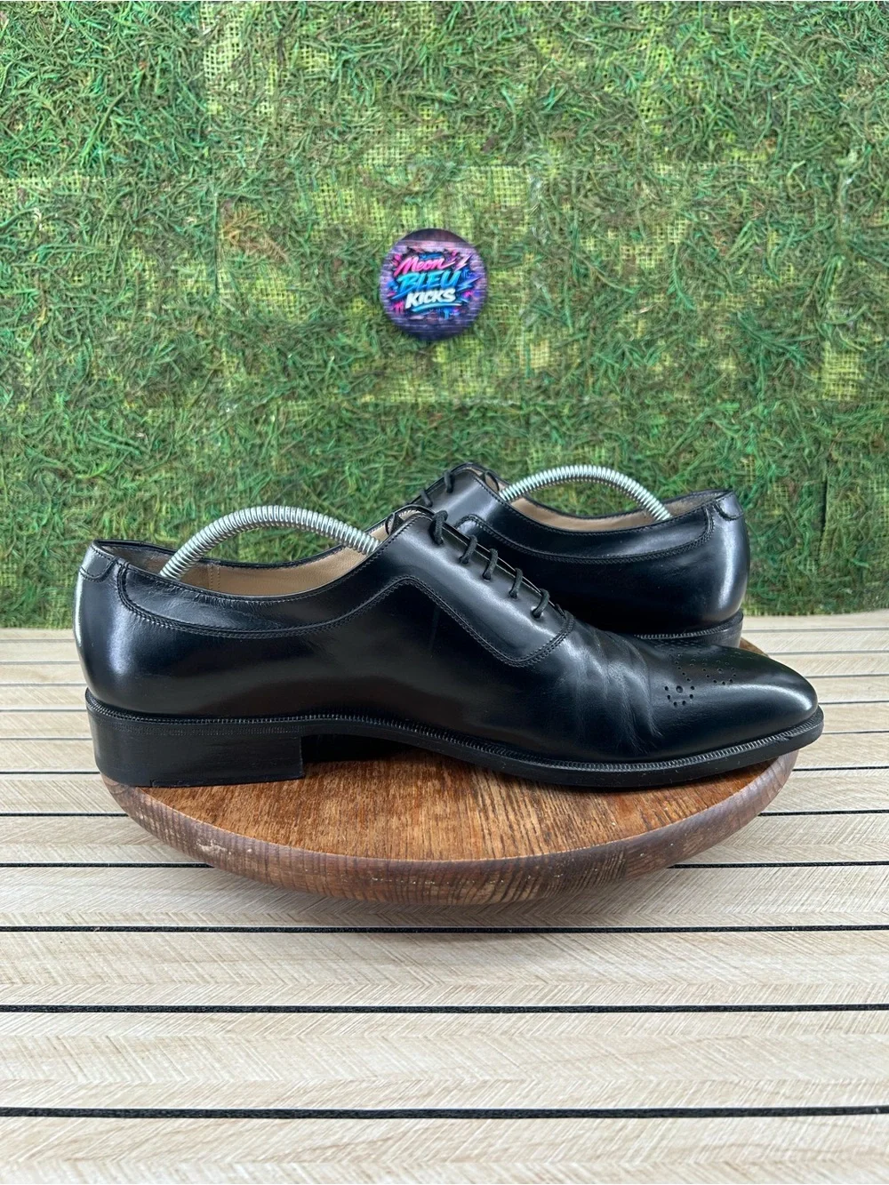 Salvador Ferragamo Mens Shoe Studio Italy Close Lacing Black Bruges